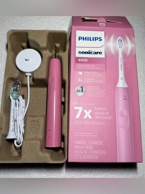 Philips Sonicare 4100 Electric Power Toothbrush - Pink Open Box New Unused